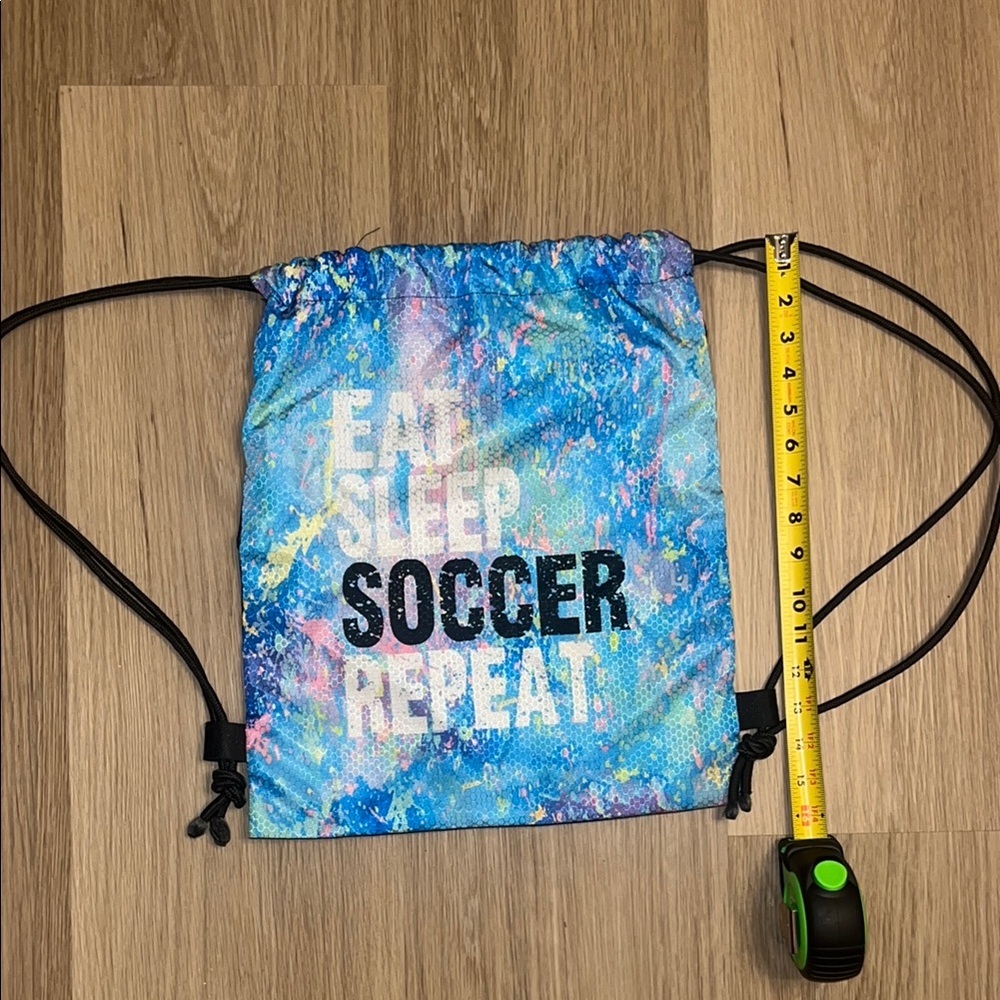 Soccer Drawstring Bag - Blue